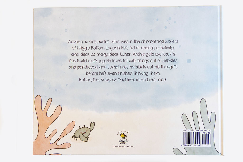 Archie the Amazing Axolotl, back cover