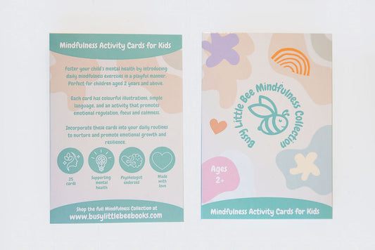 Mindfulness Activity Cards for Kids, front and back