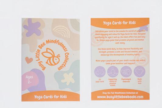 Yoga Cards for Kids, front and back