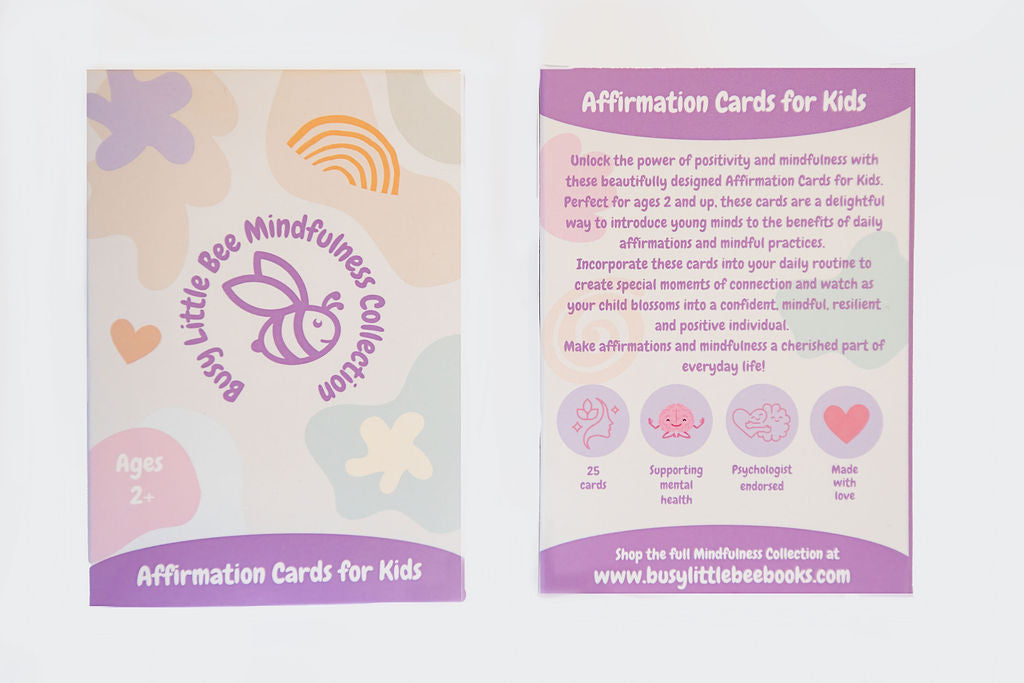 Affirmation Cards for Kids, front and back
